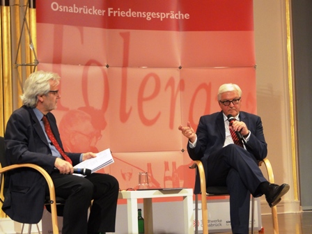 Bundesaußenminister Frank Walter Steinmeier bei den Osnabrücker Friedensgesprächen 12 Juli 2016 © osradio.de