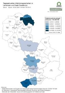 Zahl der Corona-Infizierten bei uns in der Region sinkt - OS-Radio 104,8