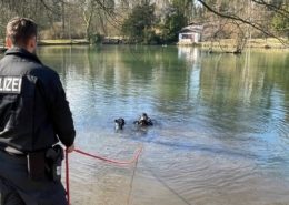 Polizeitaucher im Kasinopark Georgsmarienhütte©Polizei Osnabrück