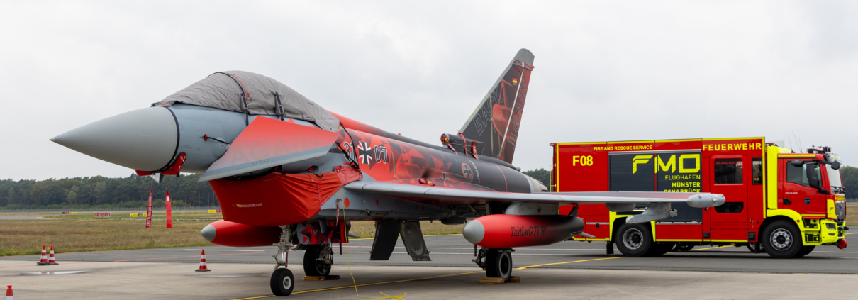 Ein Kampfjet der Luftwaffe am FMO.
